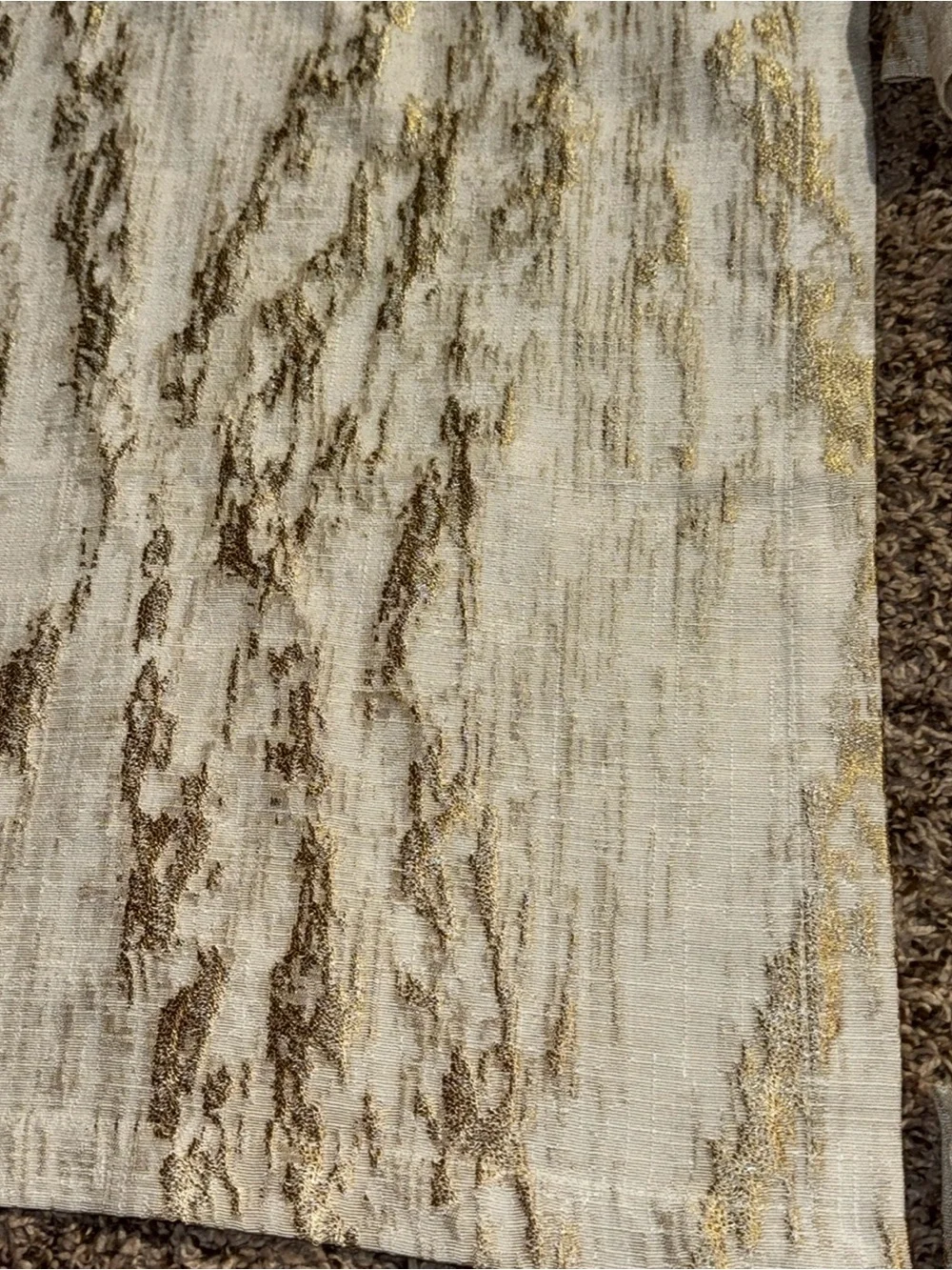 11 West Elm linen napkins gold metallic accent